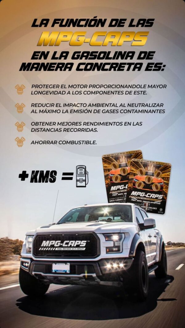 AHORRE GASOLINA MPG CAPS